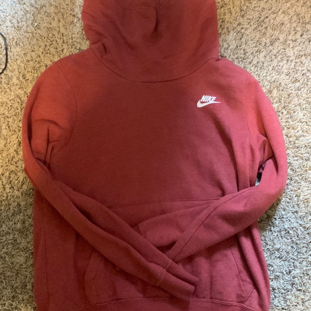red turtle neck type nike hoodie size s